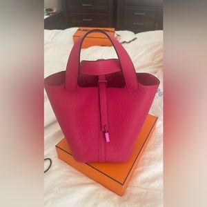 Hermes Picotin 18 Monochrome Rose Mexico